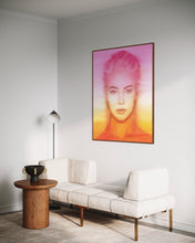 Load image into Gallery viewer, modern painting of a blonde woman colorful portrait contemporary style for luxury interior