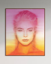 Load image into Gallery viewer, modern painting of a blonde woman colorful portrait contemporary style for luxury interior