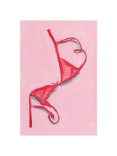Load image into Gallery viewer, Red Lace art print by Hercules, 12x16 inch with white border