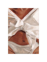 Load image into Gallery viewer, Tied White art print by Hercules, 12x16 inch with white border