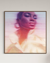 Load image into Gallery viewer, blm art, strong colorful painting of a beautiful black woman, rainbow colorful wall art
