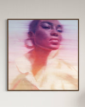 Load image into Gallery viewer, blm art, strong colorful painting of a beautiful black woman, rainbow colorful wall art