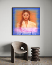 Load image into Gallery viewer, modern painting of an asian woman colorful portrait contemporary style for luxury interior