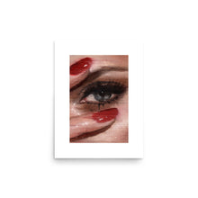 Load image into Gallery viewer, Red Nails art print mockup, 12x16 inch matte poster