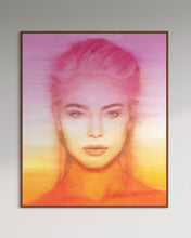 Load image into Gallery viewer, modern painting of a blonde woman colorful portrait contemporary style for luxury interior