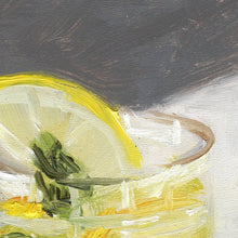 Afbeelding in Gallery-weergave laden, Citrus glow, close-up detail of the brushwork in the original oil painting by Hercules