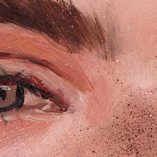 Afbeelding in Gallery-weergave laden, Freckles, close-up detail of the brushwork in the original oil painting by Hercules