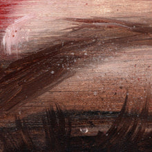Load image into Gallery viewer, Red Nails, close-up detail of the brushwork in the original oil painting by Hercules