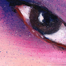 Load image into Gallery viewer, Violet Shadow, close-up detail of the brushwork in the original oil painting by Hercules