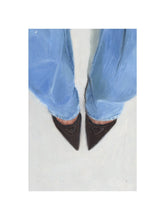 Afbeelding in Gallery-weergave laden, Blue Denim &amp; Heels art print by Hercules, 12x16 inch with white border