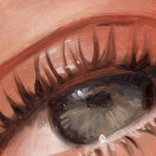 Afbeelding in Gallery-weergave laden, The gaze, close-up detail of the brushwork in the original oil painting by Hercules