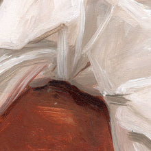 Afbeelding in Gallery-weergave laden, Tied White, close-up detail of the brushwork in the original oil painting by Hercules