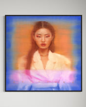 Load image into Gallery viewer, modern painting of an asian woman colorful portrait contemporary style for luxury interior
