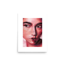 Afbeelding in Gallery-weergave laden, Ruby Stare art print mockup, 12x16 inch matte poster