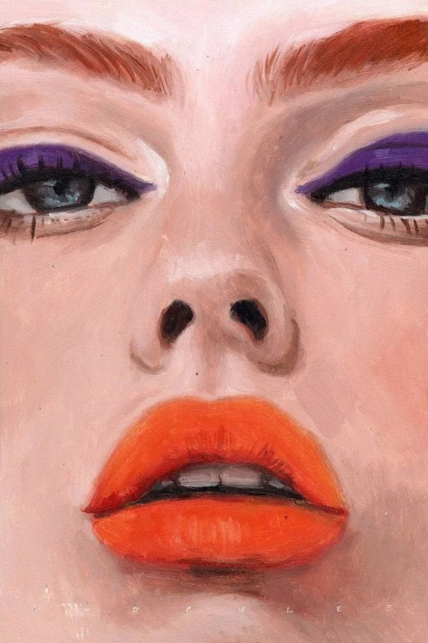 Sold Feminine Fragments oil painting Vivid Muse by Renske Hercules